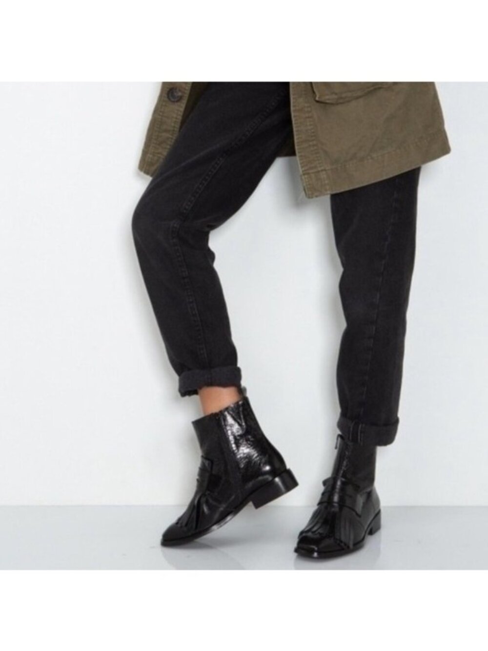 Jeffrey Campbell Patent Leather Baron Boot